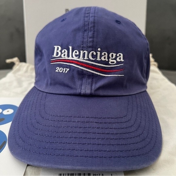Balenciaga x Colette 2017 Logo Embroidered Campaign Hat Blue *FULL PACKAGING* - Picture 4 of 16